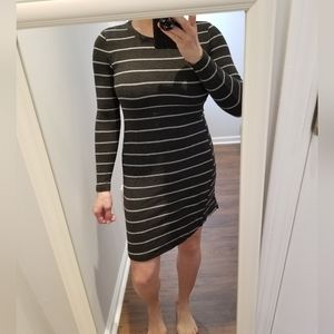 Grey and White Striped Sweater Dress from Lou and Grey